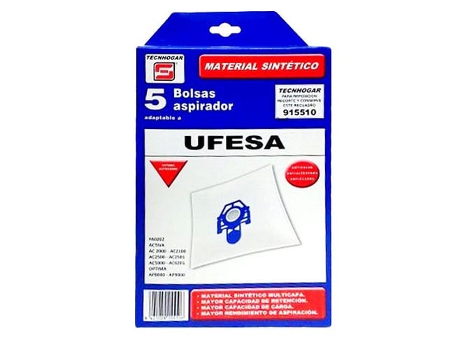Bolsa de Aspirador TECNHOGAR 915510 (5 uds)