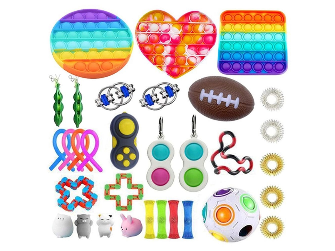 Ats-set De Juguetes Sensoriales Antiedad Para Niños Y Adultos Herramientas De Terapia Sensorial Juguetes De Apretar Para Manos
