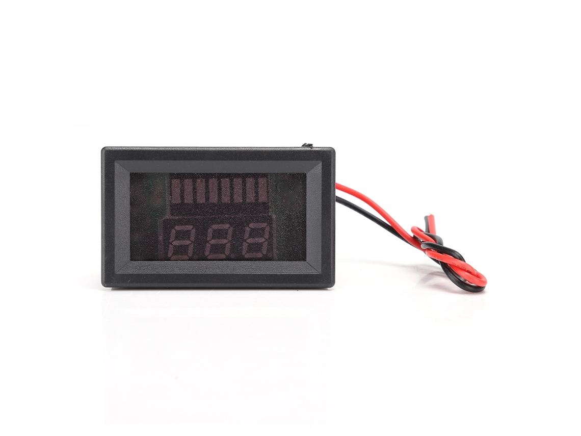 Voltímetro Para Baterías De Litio De Vehículos Eléctricos De 12v-72v Con Pantalla Azul Y Medición Precisa.