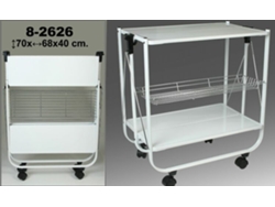 Camarera metal blanco