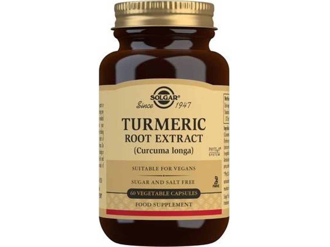 Complemento Alimentar SOLGAR Extrato De Raiz De Açafrão (60 cápsulas vegetais)