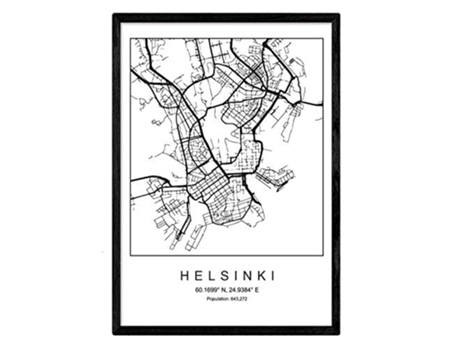 Lámina NACNIC Mapa Helsinki (A3)
