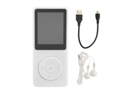 Reproductor Mp3 Portátil Con Pantalla Tft Hd De 1,8 Pulgadas, Micrófono Integrado Y Función Fm - Blanco