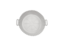 Assadeira de Silicone para Air Fryer Diâmetro Inferior de 24 Cm Cinza GERTIZ