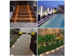 2026-kit 10 Luces Led Para Deck 0.8w Acero Inoxidable 304 Ip67 Impermeable Empotrado 90-265v Plug Eu