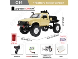 Camión RC 116 todoterreno 4x4, mini camión con chasis metálico, neumáticos TPR, 15 km/h. Vehículo robusto para niños. Aeuzwr