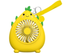 Mini Ventilador Portátil Recargable Por Usb Con Forma De Pitahaya Amarilla, 3 Velocidades.
