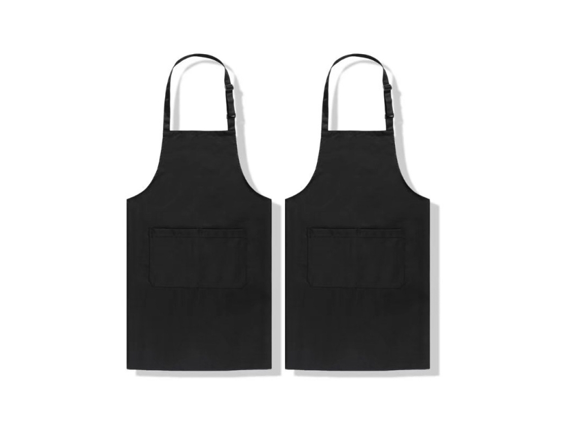 Delantal De Chef Para Cocinar Y Asar, Ajustable, De Algodón, Con Bolsillos Prácticos Y Amplia Cobertura, Suave Y Cómodo, Lavable A Máquina Para Uso Di