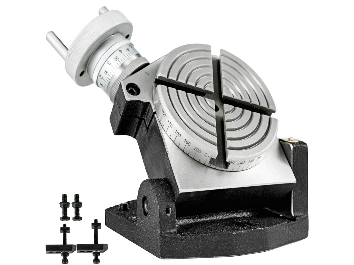 Mesa divisora giratoria de 100 mm con división de 360º para fresadora Tekmaquinas