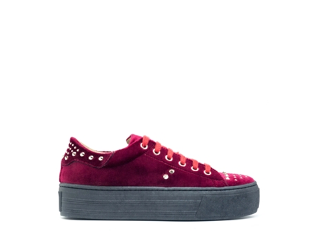 Zapatillas de Mujer NAE VEGAN SHOES Wika Bordeaux Terciopelo Rojo (40)