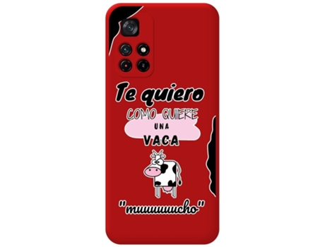 Carcasa Xiaomi POCO M4 Pro 5G TUMUNDOSMARTPHONE Silicona Líquida Dibujos Rojo