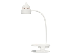 2026-lámpara De Escritorio Con Pinza Recargable De Doble Fuente De Luz Bonita Para Dormitorio Oficina Hogar Blanca