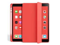 Capa Para Ipad 10 10.9 Polegadas Com Ranhura Para Caneta Em 3 Dobras Vermelho