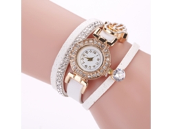 Relógio De Pulso Feminino De Quartzo Com Pulseira De Couro Pu Retangular Prata Preto