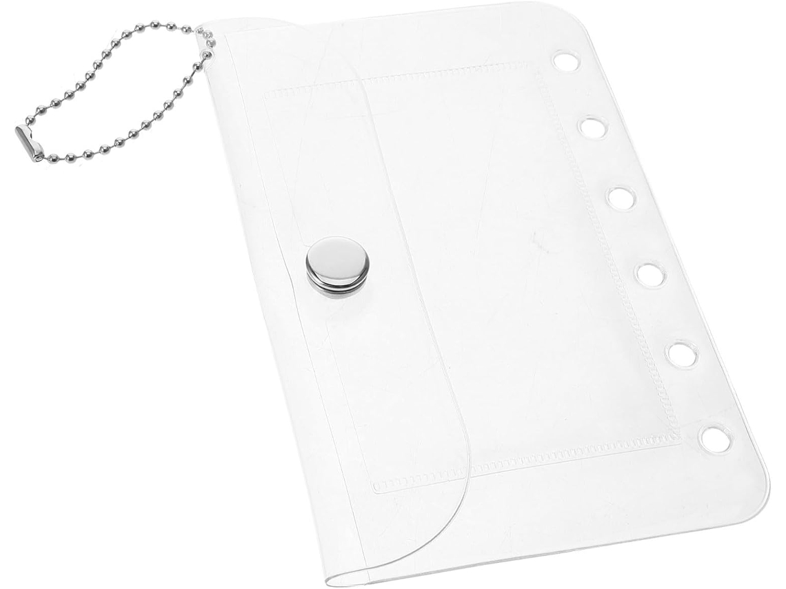 Carpeta Tarjetero A7 Pvc Transparente Álbum Fotos 6 Anillas Estuche Tarjetas Fotográficas Práctica Colección