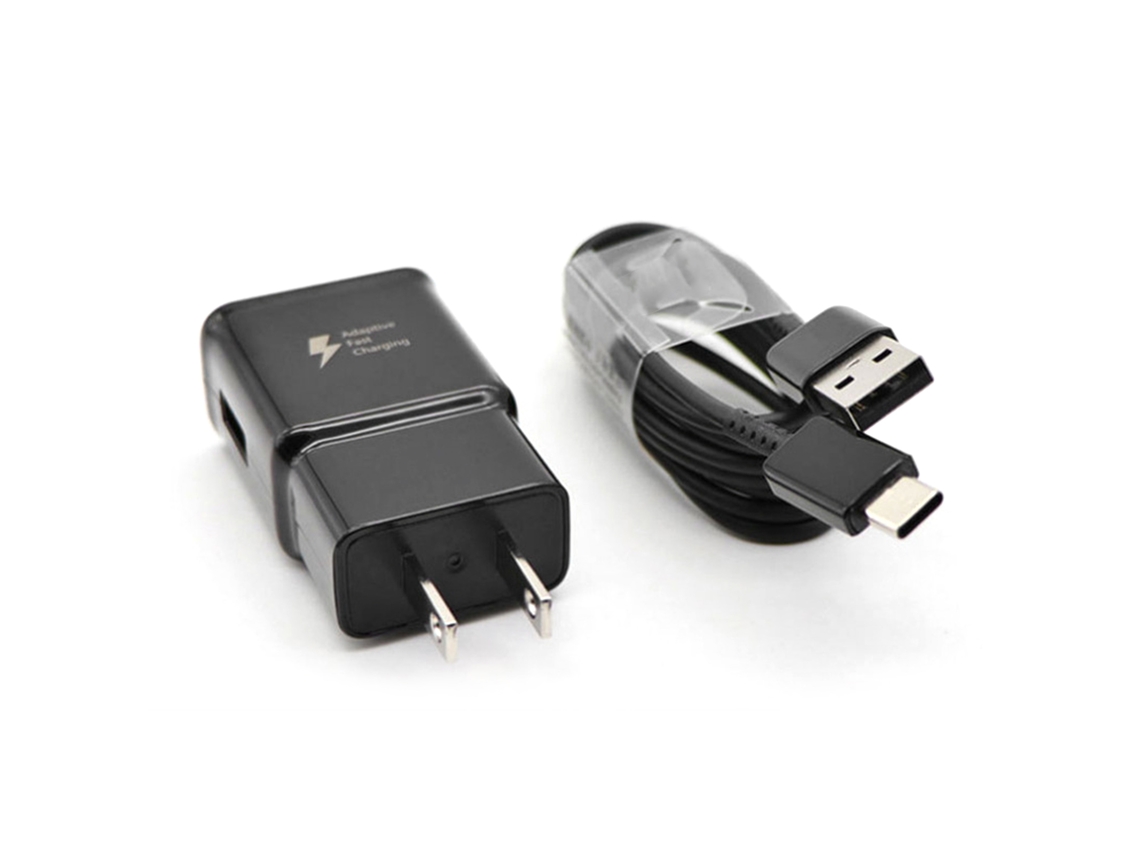Cargador Usb Inteligente Negro, Material Ignífugo, Para Samsung S8 Con Función De Carga Rápida.