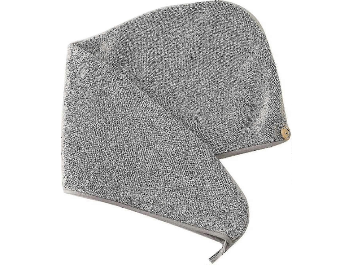 Toalla de baño de microfibra de bambú de secado rápido Rosewell, gorro de ducha de rayas grises