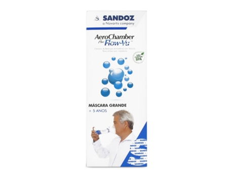 Máscara para Inaladores SANDOZ Aerochamber Plus Flow-Vu Grande +5 Años