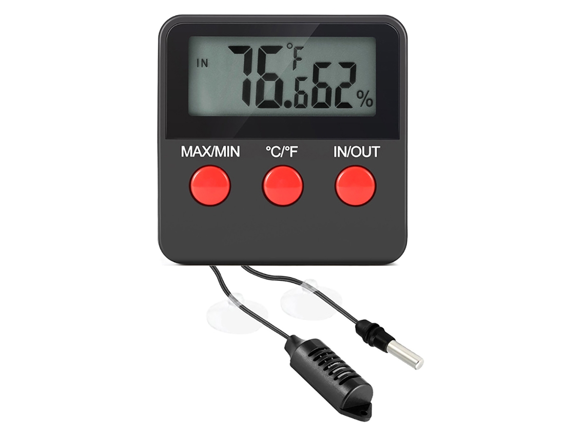 Medidor De Humedad Y Termómetro De Interior Para Reptiles - Monitor De Temperatura Y Humedad
