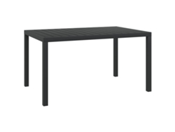 Mesa de jardín LOVELY HOME de aluminio y WPC en color negro (150 x 90 x 74 cm)