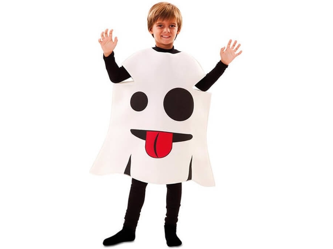 Disfraz Unisex DISFRAZZES Emoticono Fantasma (Talla: 7 a 9 años)