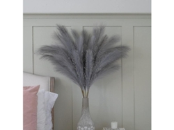 Hierba De La Pampa Artificial Beige Extra Esponjosa, Ramo Seco De 100 Cm, Color Gris.