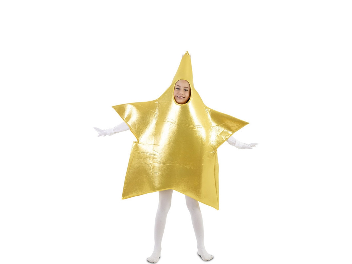 Disfraz Unisex EUROCARNAVALES Estrella de Navidad Grande Dorado (3-4 años)
