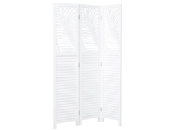 Biombo de madera blanca de 3 paneles, 170x120cm. Ideal para separar ambientes y decorar tu espacio. Par06097