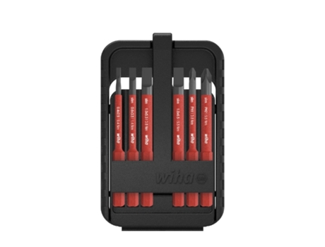 WIHA Juego de bits slimBit electric ranurados, Phillips, de 7 unid., incl. caja de slimBits (43159)