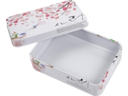 Metálica Almacenamiento Rectangular Pequeña Joyas Pequeños Objetos Manualidades Caja Tapa