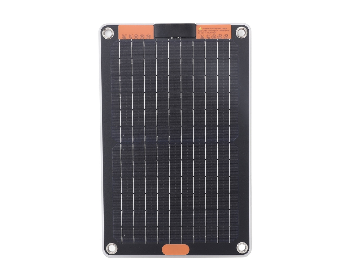 Panel solar portátil de silicio monocristalino de 15 W, 5 V y 2 A para teléfono móvil y tableta.