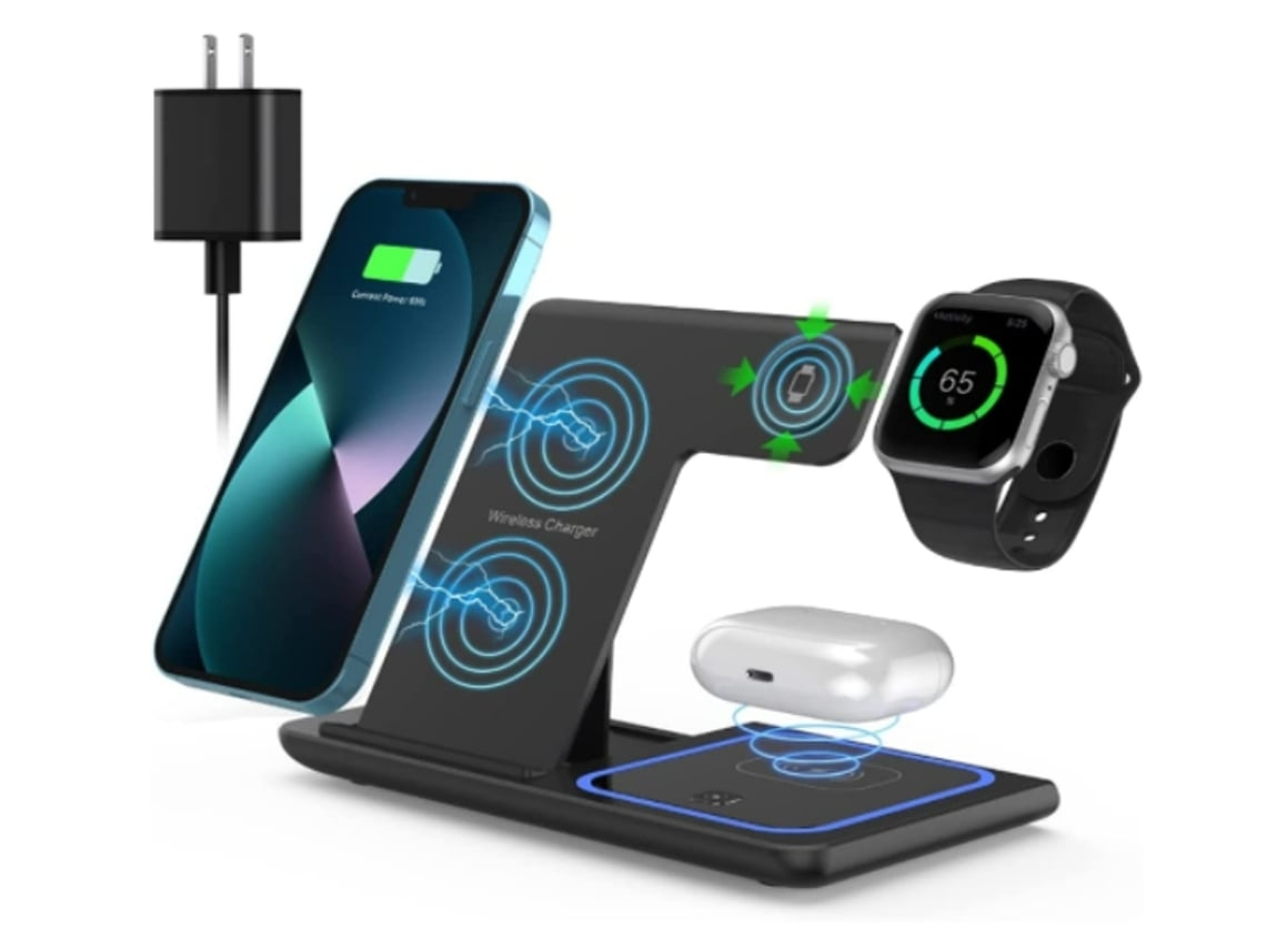 Cargador Sem Estação Iphoneiwatchairpodsiphone para Apple YEMAESRE Negro