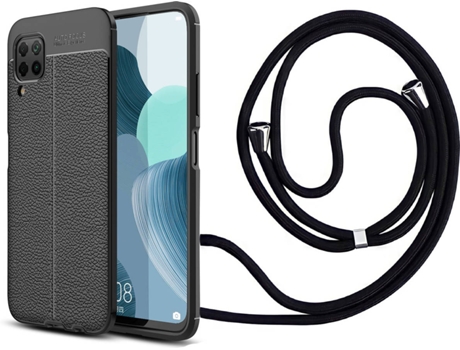 Funda Huawei P40 Lite Rugged Leather con Collar Negro