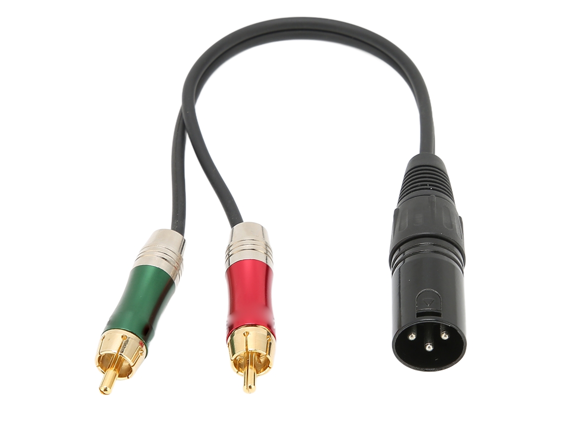 Cable Divisor Estéreo Universal Sin Pérdidas Xlr Macho A 2 Rca Macho De 2 M Para Equipos De Sonido Dvd Vcd