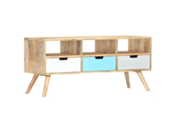 Mueble de Armario Tv 110X35X48 Cm Madera de Mango Maciza