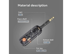 Receptor y transmisor de audio Bluetooth 53 Auxiliar con adaptador inalámbrico Rosewell