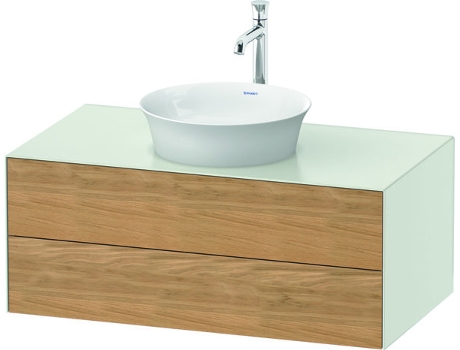 DURAVIT Tulip blanco, mueble de baño de pared, ancho 1000 x fondo 550mm, con 2 cajones, con tecnología Tip-on, WT49860