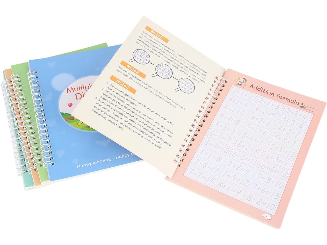 Cuaderno De Ejercicios De Inglés Para La Escritura Mágica Con Ceras Para Niños.