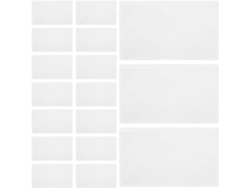 Paquete De 50 Fundas Autoadhesivas Transparentes Para Fichas Y Portatarjetas, De Pvc.