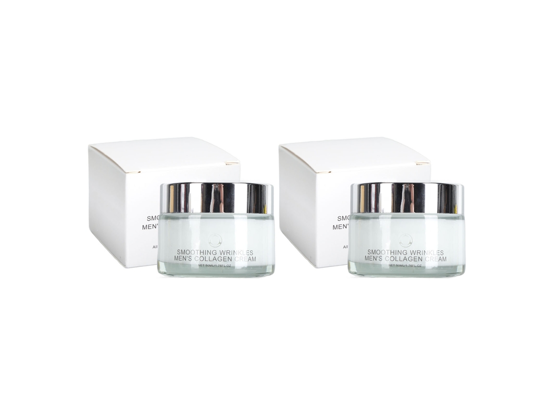 2pcs Crema De Colágeno Para Hombre 50ml Anti-edad Eliminación De Arrugas Hidratante Crema Facial