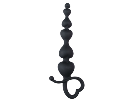 Bolas chinas anales negras con asa de corazón EASYTOYS ANAL COLLECTION