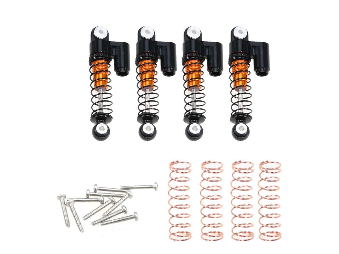 Amortiguador Ajustable De Aleación De Aluminio Para Coche Rc Crawler A Escala 1:24 Axial Scx24 Axi90081, Accesorio De Mejora, 4 Piezas.