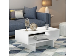 Mesa de Centro [EN.CASA] (Blanco - Aglomerado de Madera - 36,4 x 80 x 45 cm)