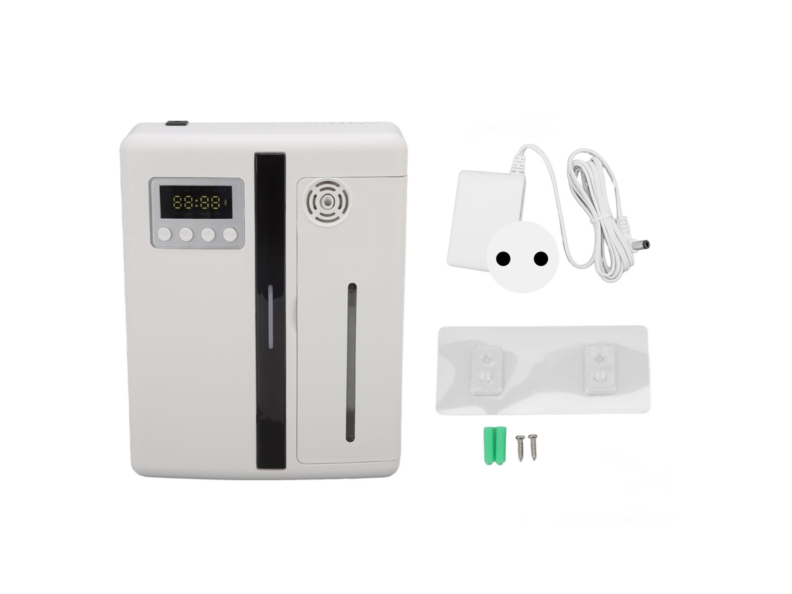 Máquina de aroma inteligente con difusor automático y tecnología de nebulización para hogar, hotel, bar y karaoke. 100 W, 240 V, UE.