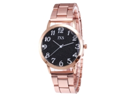 Reloj De Pulsera Elegante Para Mujer, De Cuarzo, Oro Rosa, Modelo J47 (oro Rosa + Negro).