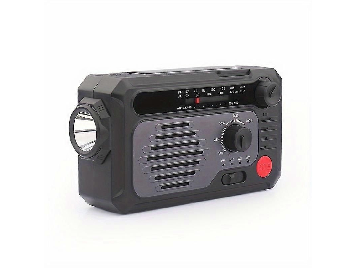 Rádio De Emergência Para Uso Externo, Portátil E Recarregável, Pequeno Rádio Movido A Energia Solar, Rádio Autoalimentado Por Manivela.