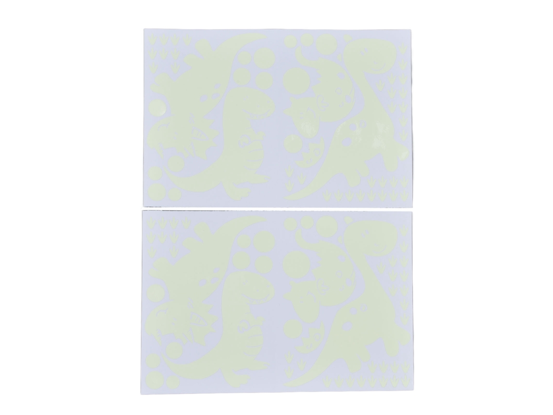 Adhesivo De Pared Luminoso De Dinosaurio Para Manualidades, Decorativo, Que Brilla En La Oscuridad, Para Habitación Infantil/de Bebé, 31x21cm, Verde.