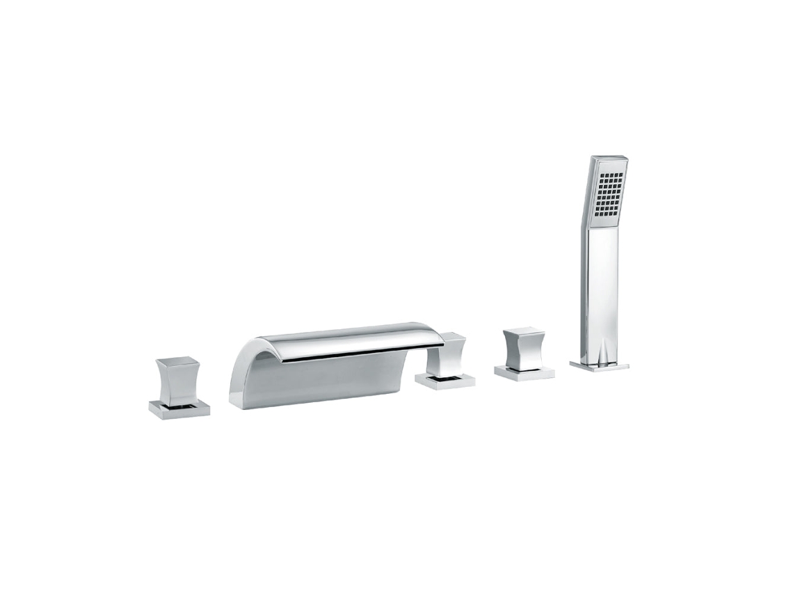 Grifería Para Bañera 089 En Latón Cromado, Colección Enipée