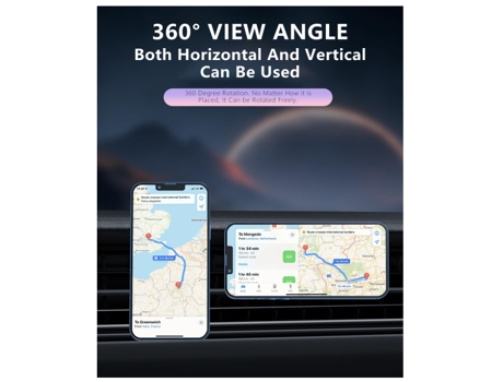 Soporte de carga inalámbrica, soporte para teléfono de carga rápida compatible con estuche Mag-Safe, iPhone 14/13 y todos los teléfonos (negro) BIS...