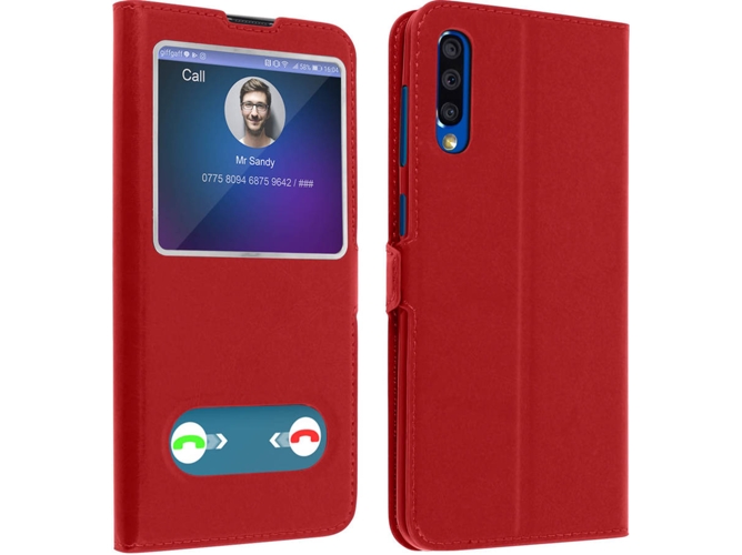 Funda Samsung Galaxy A50 AVIZAR Window Rojo